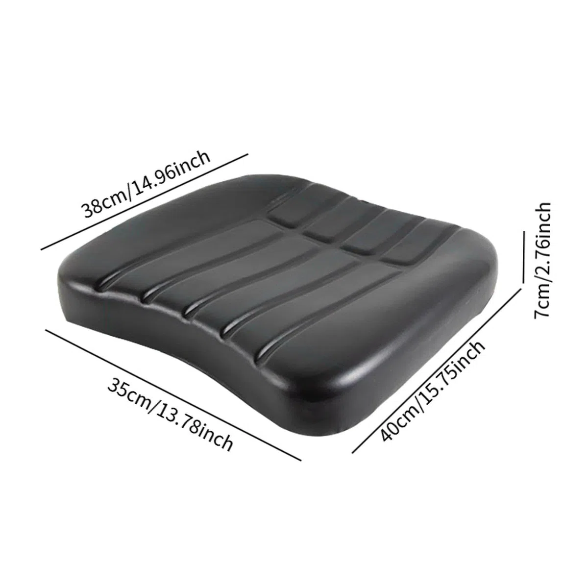 Milageto Cuscino per Sedile o per Carrello elevatore Sedile Comodo per Trattore Caricatori Facile Installazione Macchine agricole Tosaerba, 40x35 Cm
