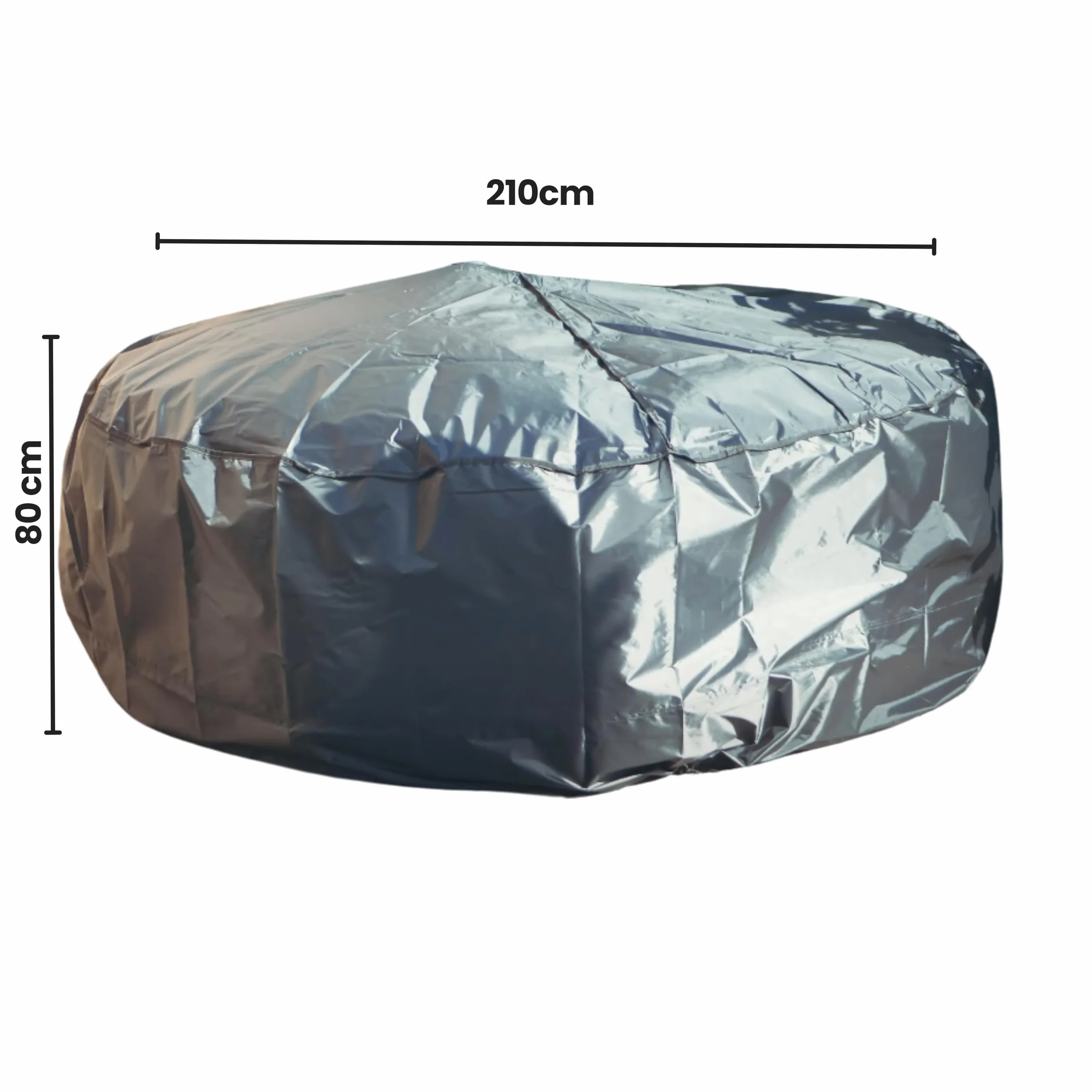 SpeedwellStar Copertura rotonda per tavolo da giardino e vasca idromassaggio, grande, 210 cm, con coulisse circolare (copertura rotonda grande)