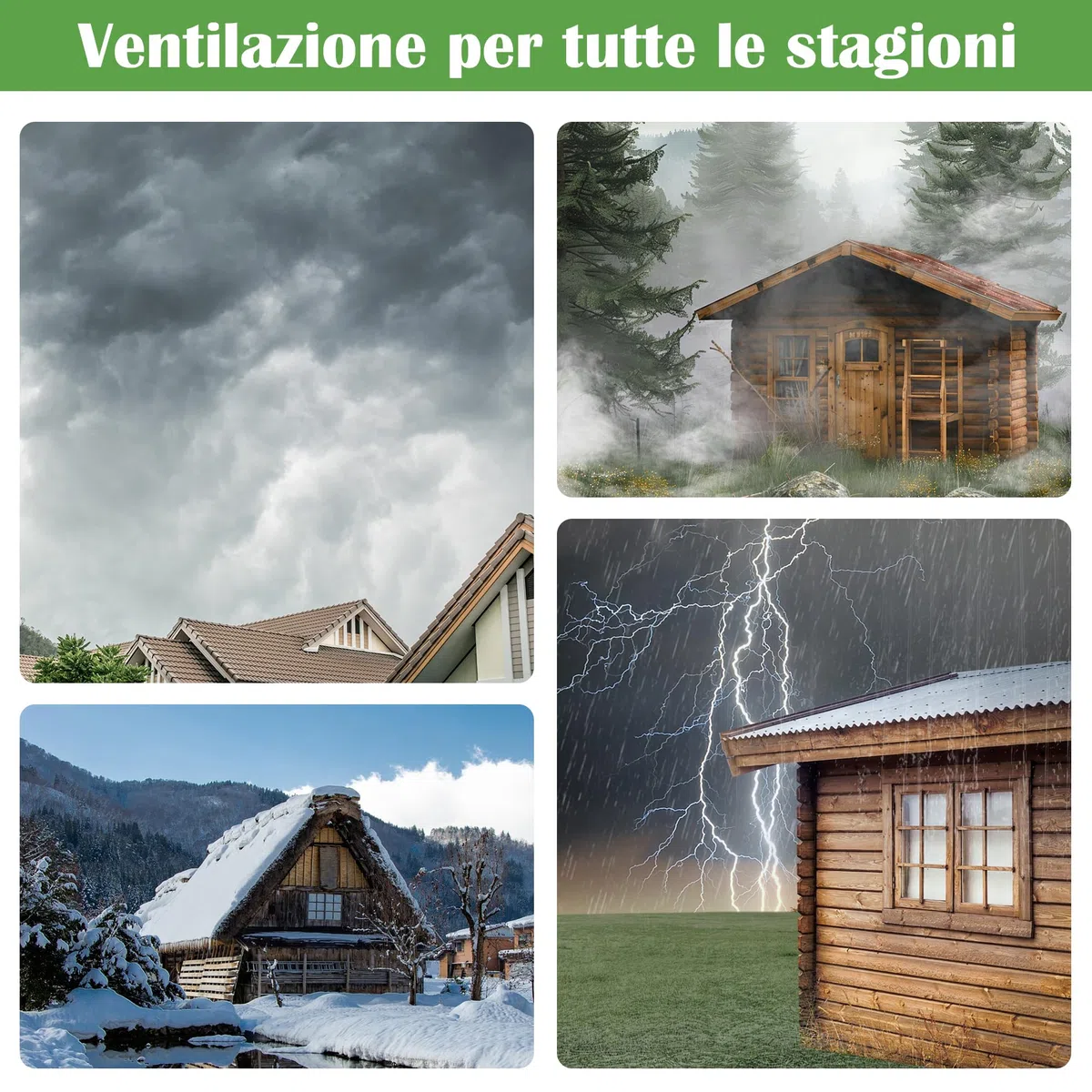 Ventilatore Solare per Esterni con Panca Solare, Ventola Solare Impermeabile 150mm con Pannello Solare 12V e Cavo 4,5M, Accessori Serra per Casa Giardino, Pollaio, Campeggio