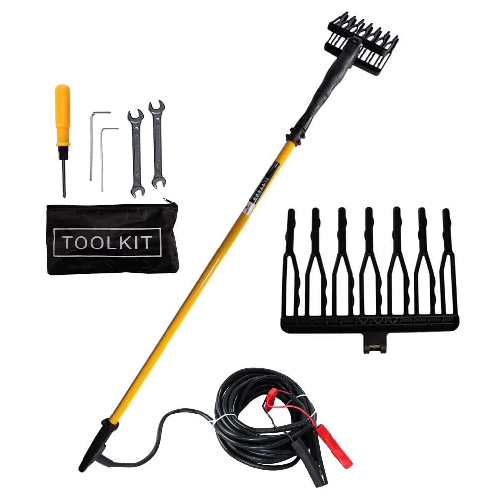 JHONSORR Scuotiolive Abbacchiatore Olive Motoabbacchiatore scuotitore olive elettrico 12V 140 watt batteria rastrelli 1000 battiti peso ridotto MANINA OMAGGIO EXTRA