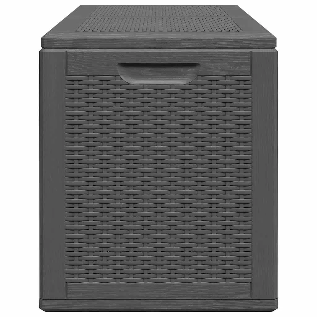Generico Baule da Giardino 180 L Nero in Rattan PP,Mobili da Giardino,Cassapanche da esterno-151228