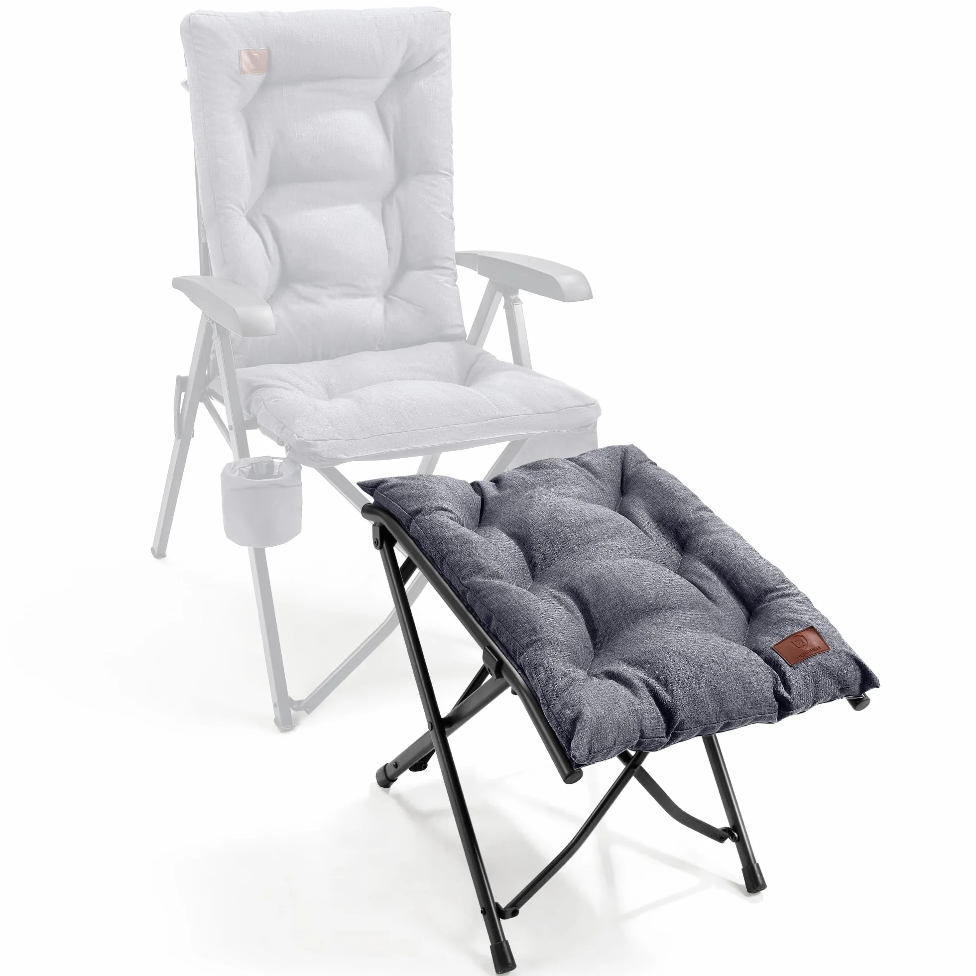EVER ADVANCED Poggiapiedi da campeggio pieghevole ergonomico per soggiorno, poggiapiedi pieghevole da giardino, leggero, con borsa per il trasporto, per camera da letto, giardino, patio, esterni,
