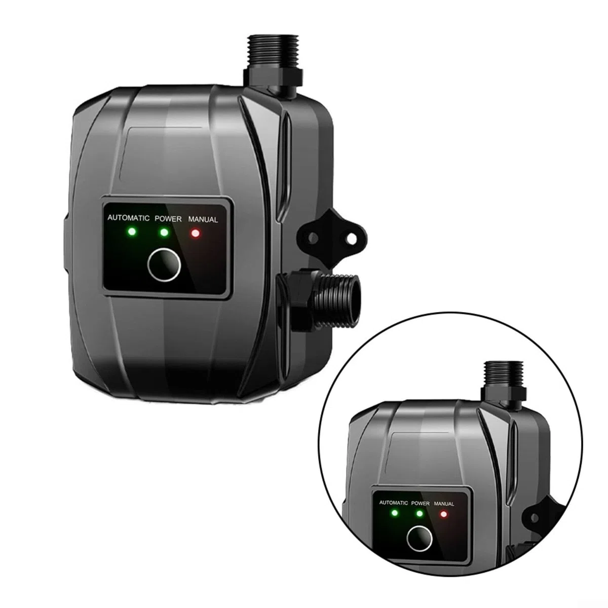 Pompa Booster per Pressione Acqua Completamente Automatica Design Compatto Funzionamento Silenzioso Pressione Acqua Regolabile per Uso Domestico e Giardino 12,5x9x12 CM (US)