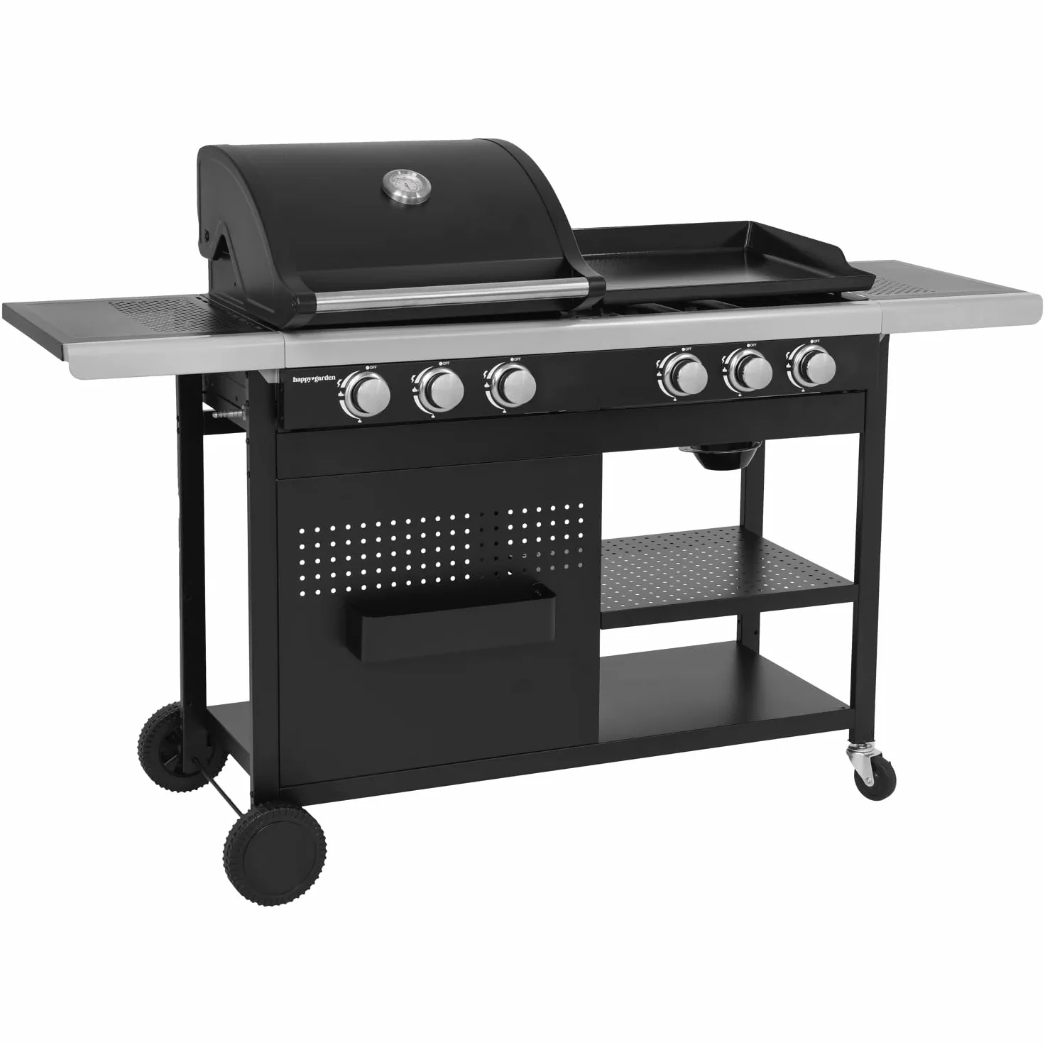 Barbecue duo a gas VESUVIO - 3 bruciatori + plancha 3 bruciatori - 18kW