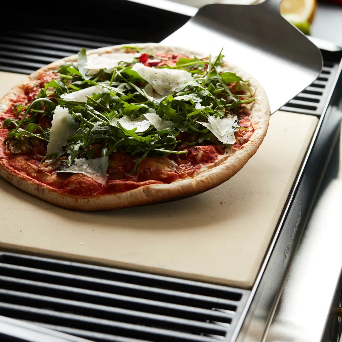 Barbecook Pietra Naturale per Pizza, Pietra per Pizza in Argilla refrattaria, Pietra per Pizza al Barbecue, Accessori per Barbecue, 43 x 35 x 1,2 cm