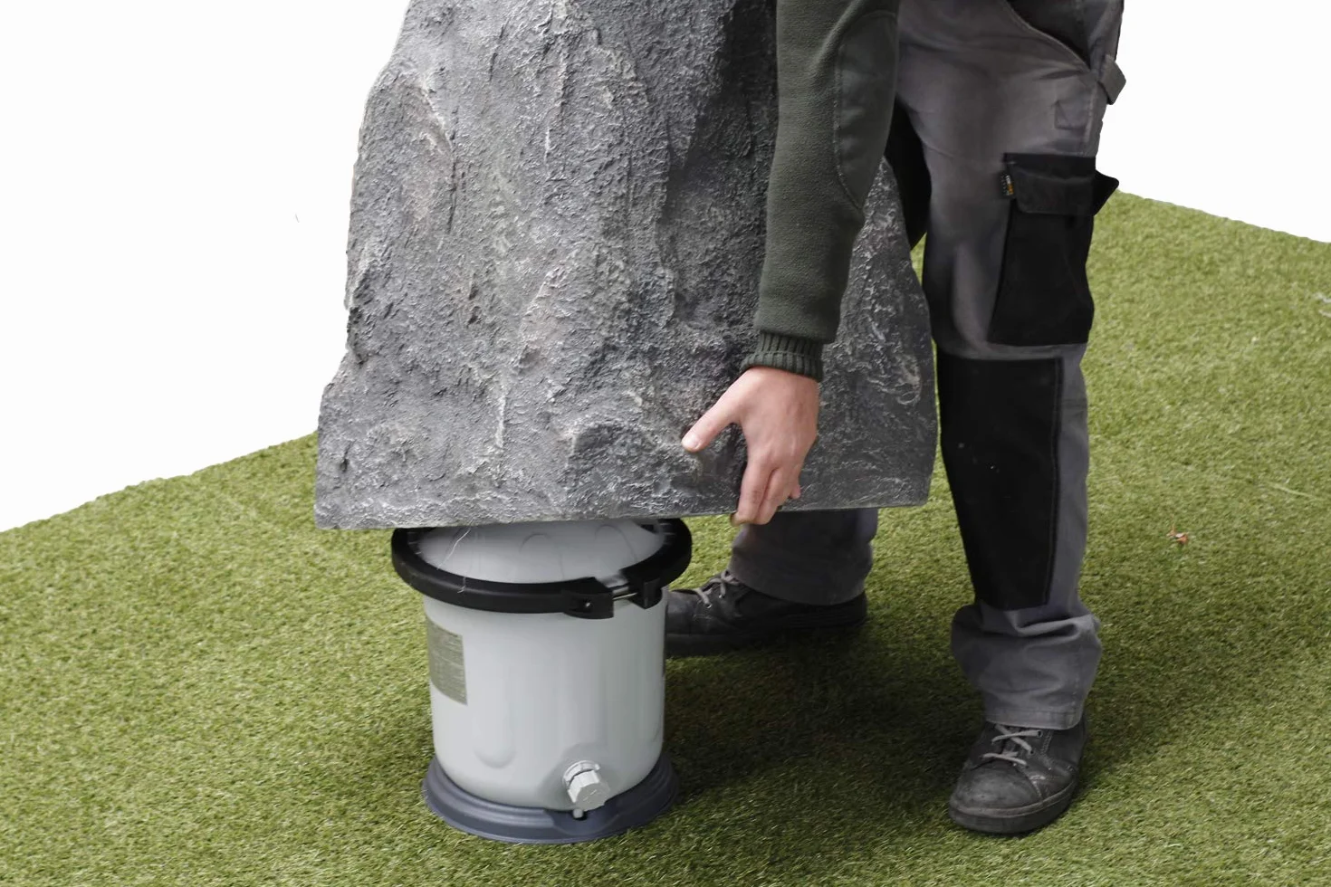 Arnusa - Falso sasso decorativo da giardino per nascondere gli utensili da giardino 60x50 cm Copertura
