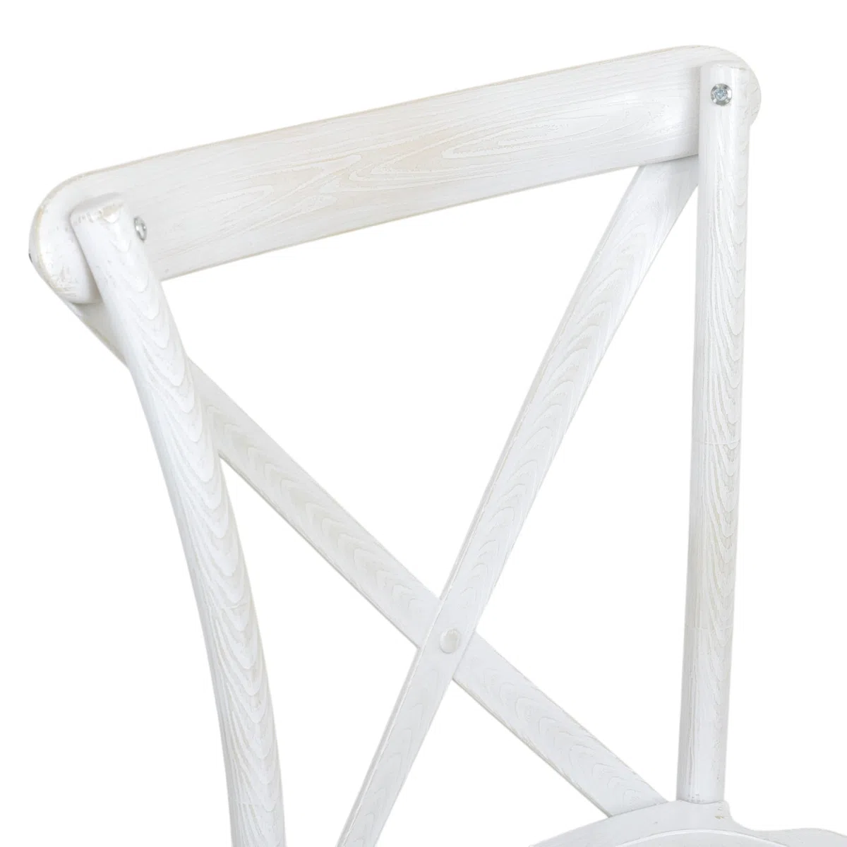 Totò Piccinni Sedia CROSS in POLIPROPILENE in KIT design Vintage EFFETTO LEGNO Croce Impilabile (Bianco Shabby Effetto Legno, 4 Pz)