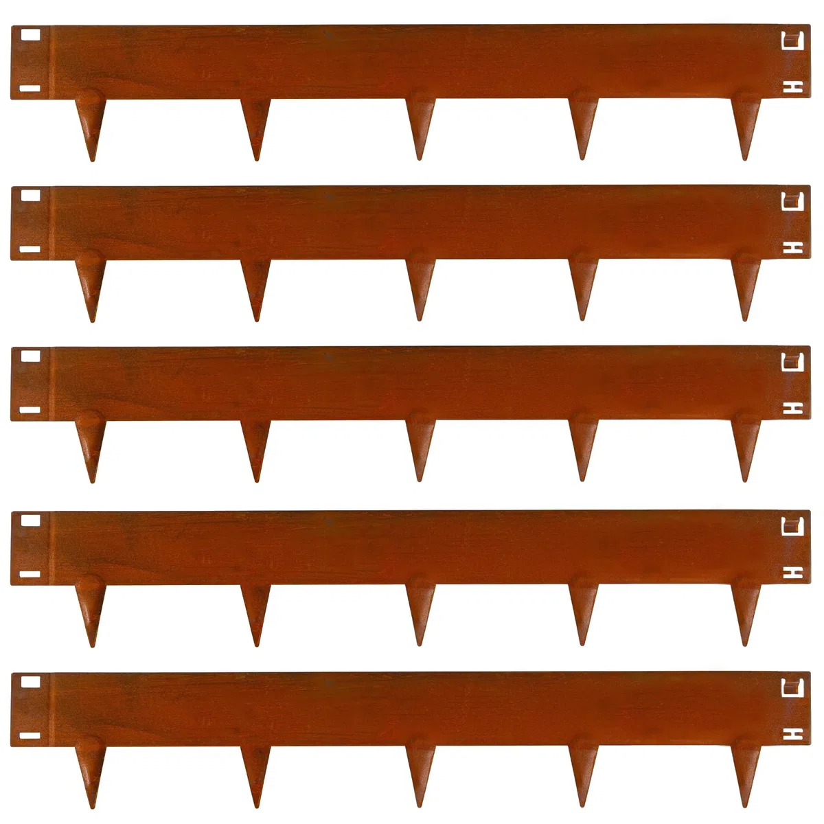UNIGARDIA Bordura Corten per Giardino in Metallo per Prato 5 m - Bordatura Aiuole Giardino Alta 185 mm - Bordure per Aiuole Flessibile, Corten