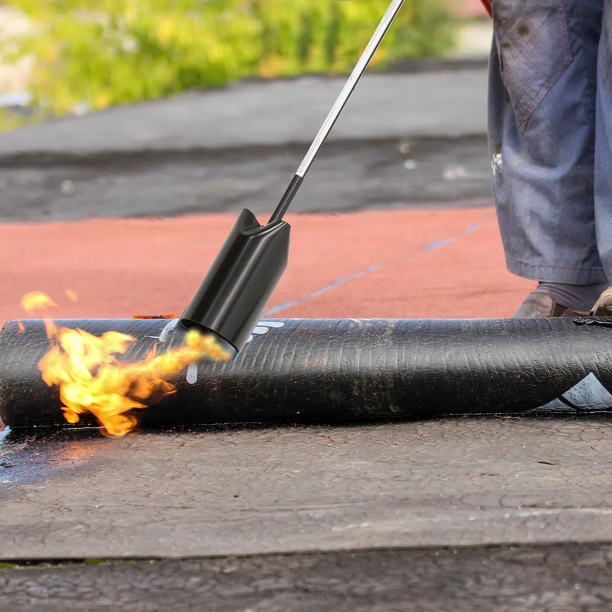 Flame King - Kit torcia a propano resistente bruciatore erbacce, 500.000 BTU con Flint Striker, con regolatore di tubo da 10 piedi