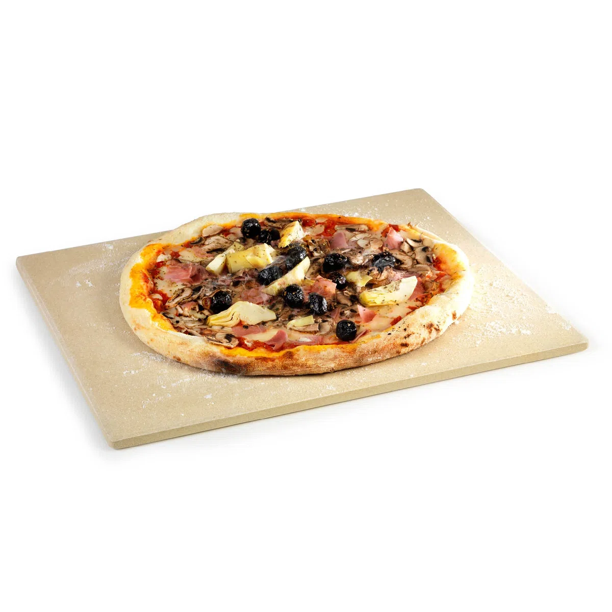 Barbecook Pietra Naturale per Pizza, Pietra per Pizza in Argilla refrattaria, Pietra per Pizza al Barbecue, Accessori per Barbecue, 43 x 35 x 1,2 cm