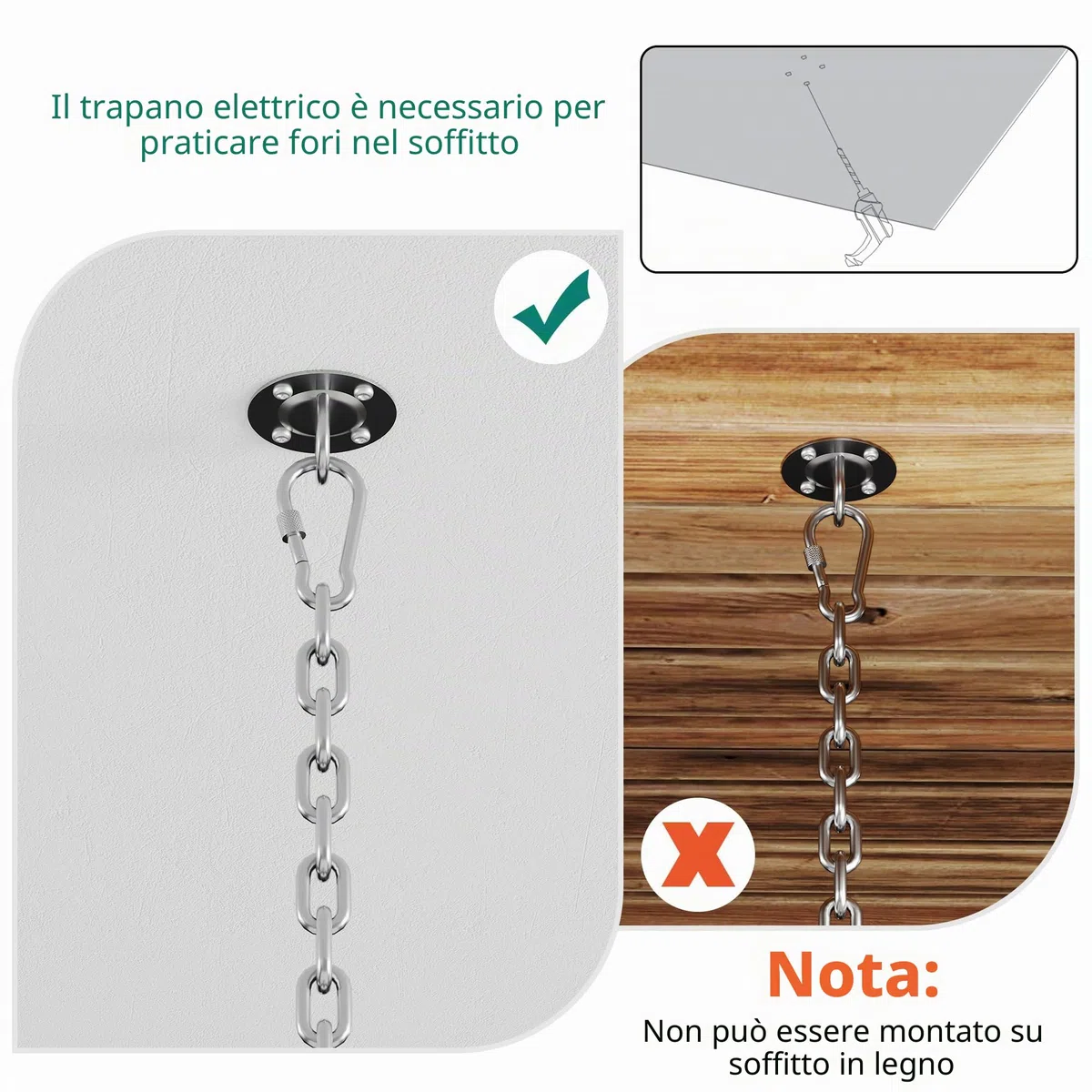 YITAHOME Poltrona sospesa senza telaio, in rattan con cuscino lavabile, portata 160 kg, pieghevole, per terrazza, giardino, camera da letto e balcone, grigio
