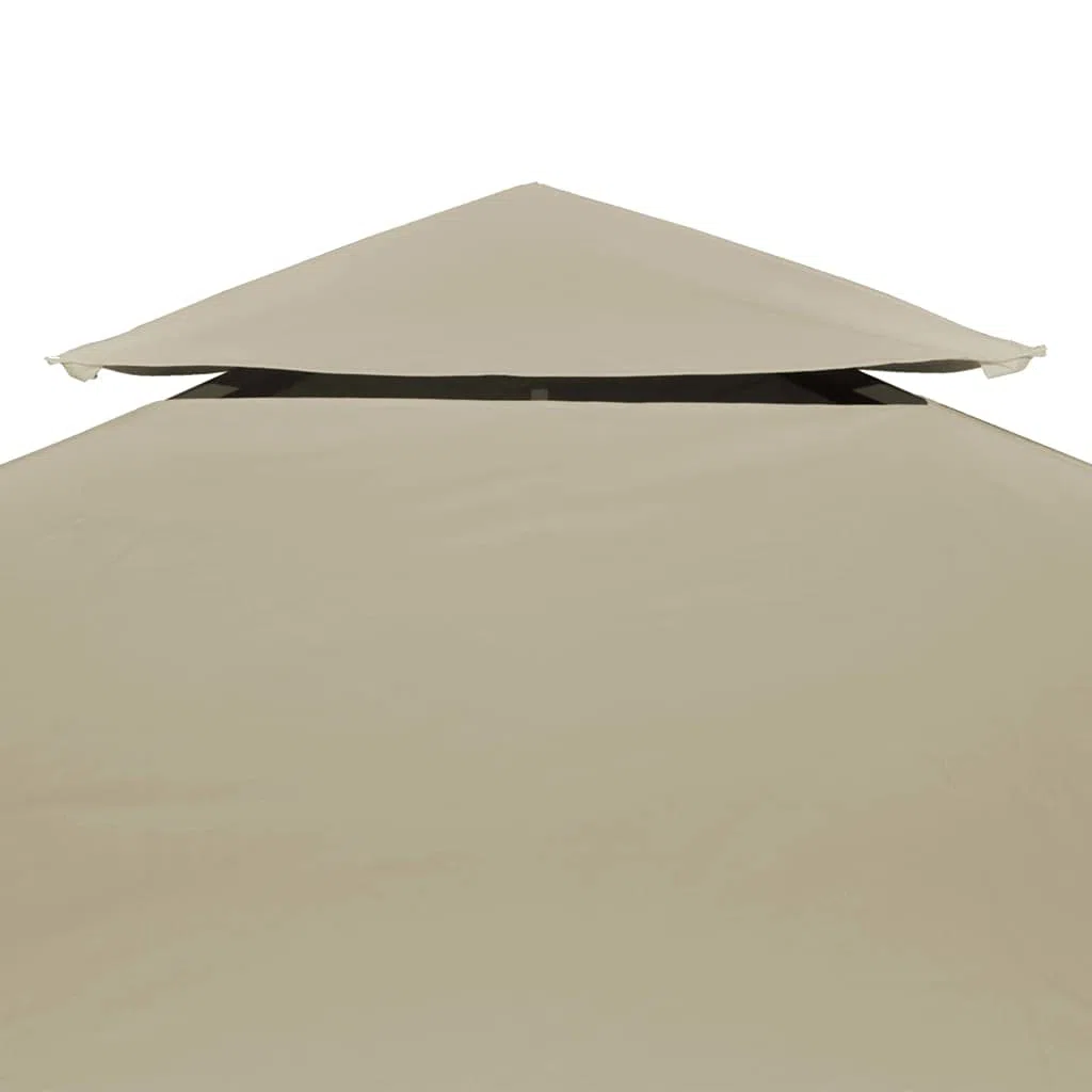 vidaXL Telo di Copertura Beige 3x4m Ricambio Tetto Gazebo Tenda Chiosco