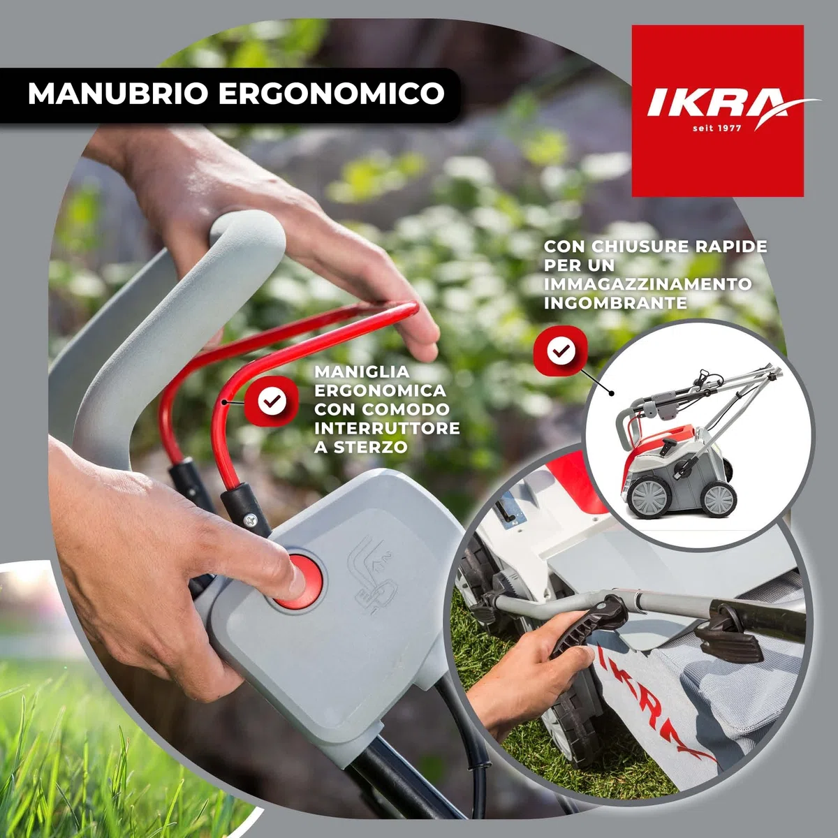 IKRA scarificatore elettrico IEVL 1840, cesto di raccolta 55 l, larghezza 40 cm, 1800W, incl. estirpatore