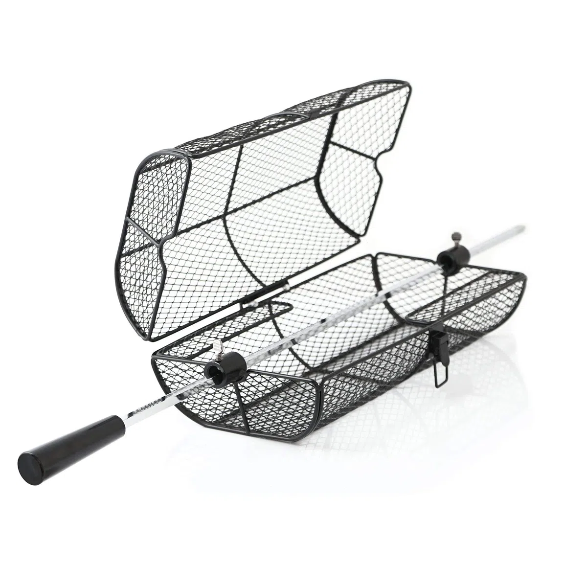 BBQ-Toro Cestello per grigliare per girarrosto | 42 x 21 x 14,5 cm | Cestello girarrosto universale, gabbia per girarrosto