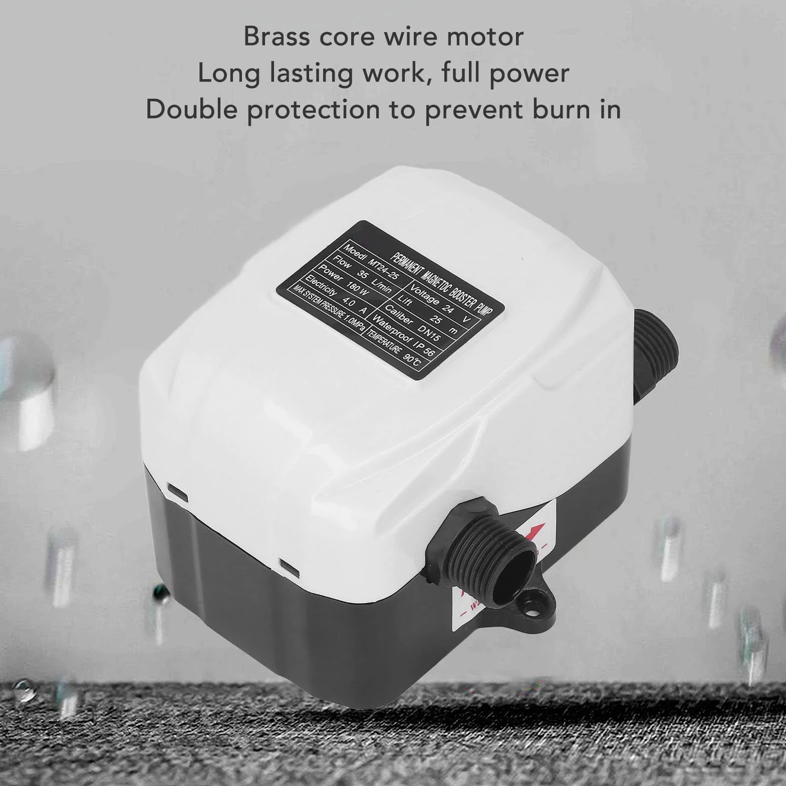 Pompa a Pressione Dell'Acqua Alta 180 W - Booster per Aumento Pressione e Trasferimento Acqua in Camper e Casa