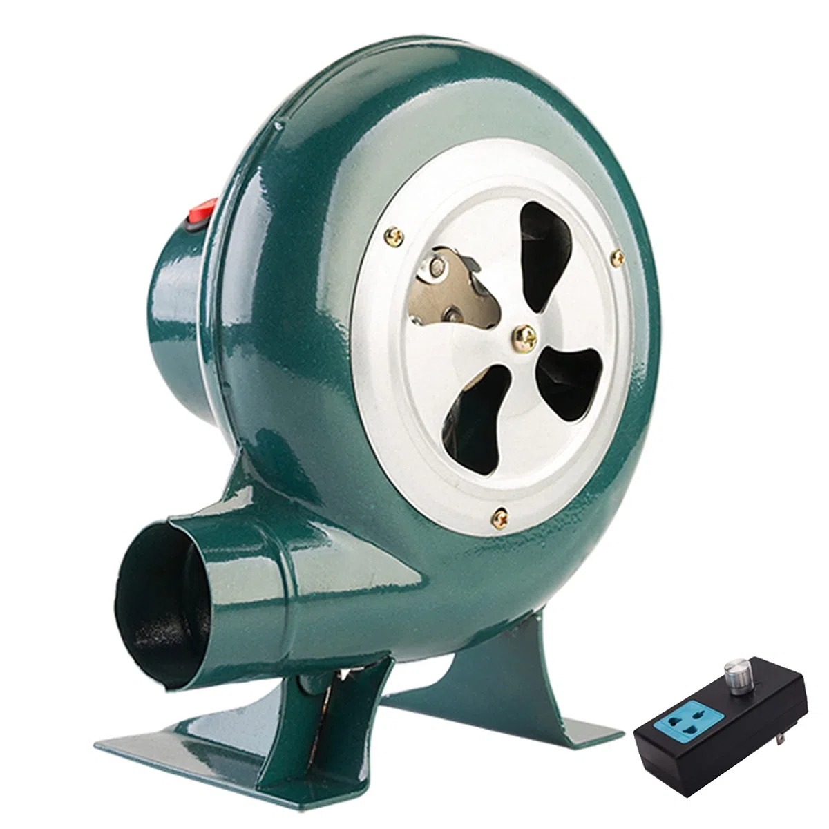 Ventilatore Elettrico a velocità Variabile 220V con Regolatore, Ventilatore per Camino Barbecue - Ventilatore Centrifugo per Barbecue