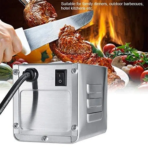 Longzhuo Girarrosto per Barbecue Motore della, Acciaio Inossidabile Arrosticini Griglia Motor, Motore Girarrosto 220v, Carico 50-70 kgF, Adatto Girarrosto, Girarrosto Elettrico(Spina Europea 220V)