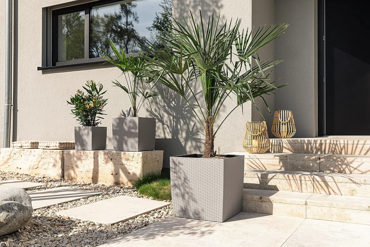 LECHUZA CUBE Cottage 50 marrone sabbia 15396
