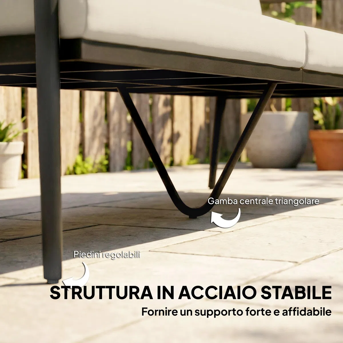 Outsunny Divanetto da Esterno a 3 Posti in Rattan PE, Divano da Esterno con Braccioli Effetto Legno, Cuscini Lavabili, Struttura in Acciaio, Divano da Giardino per Terrazzo, Patio e Balcone, Cachi