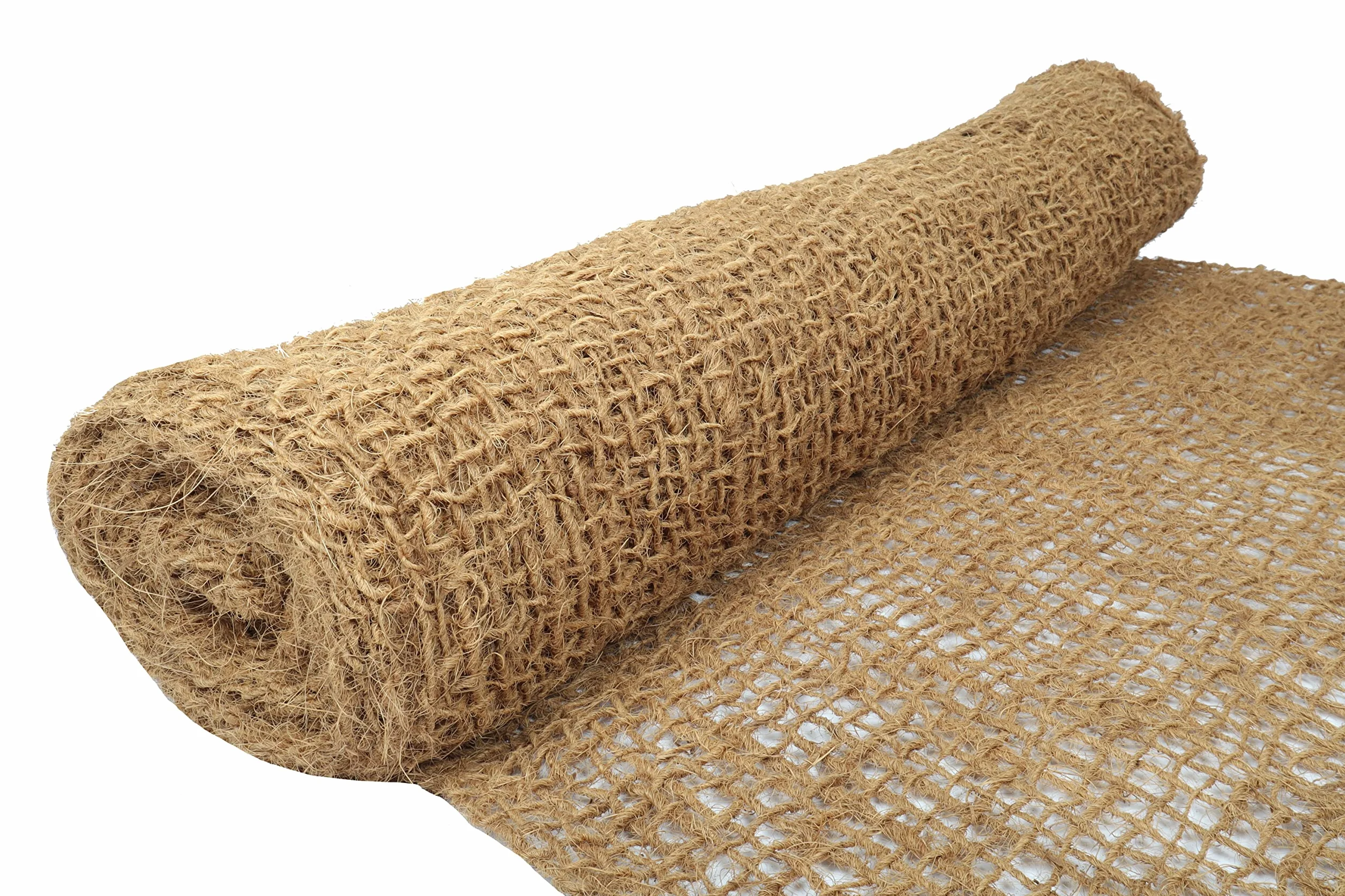 Wacredo Tappetino per argine, in fibra di cocco, protezione da appendere, 1 rotolo da 10 m, 15 x 15 mm (5 pezzi)