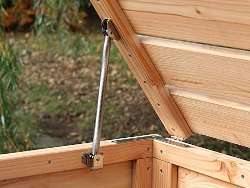 Set di 3 contenitori per bidoni della spazzatura, 120 l, in legno, colore: bianco
