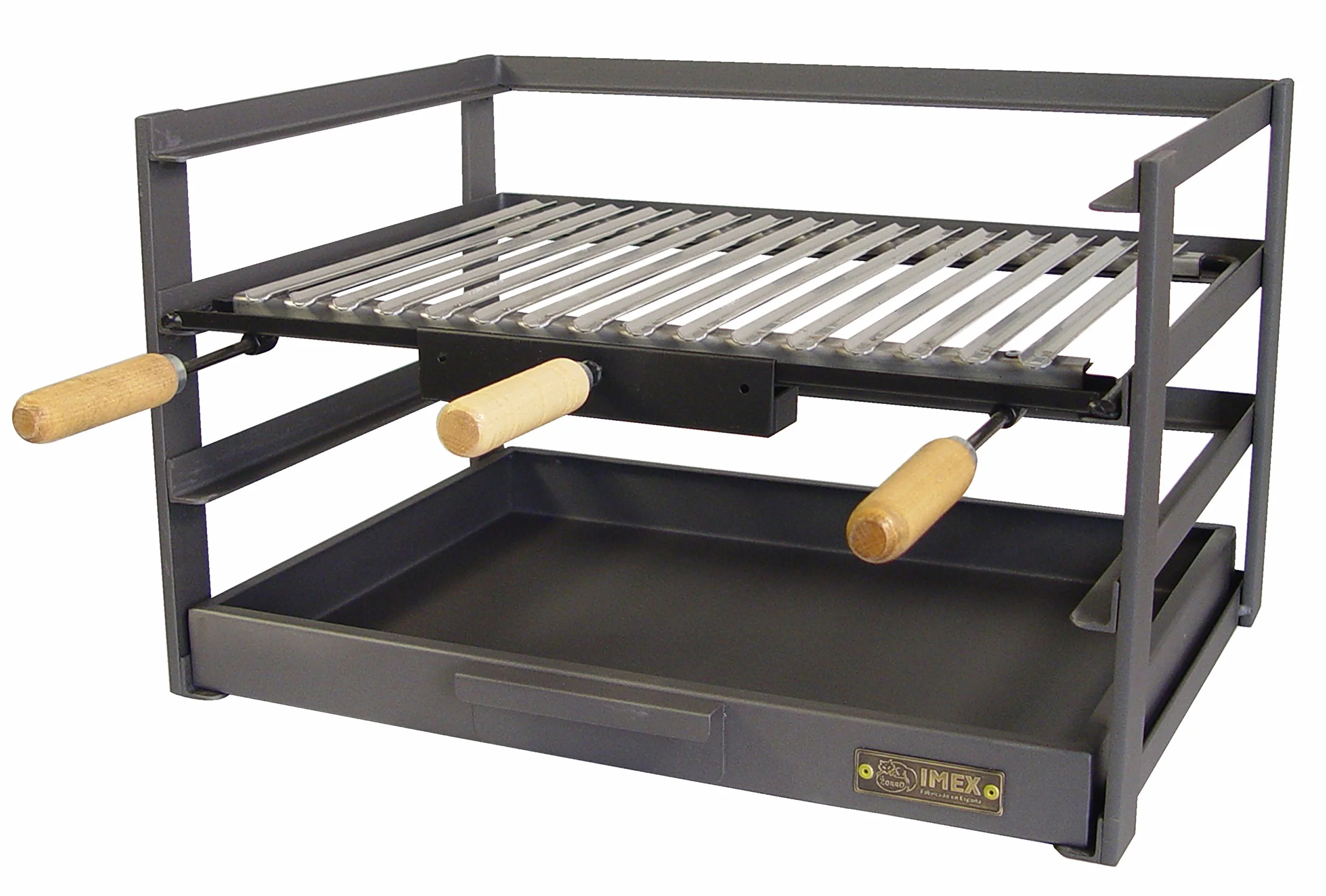 Imex El Zorro 71478.0 cassetto Barbecue con griglia, Nero, 57 x 41 x 35 cm