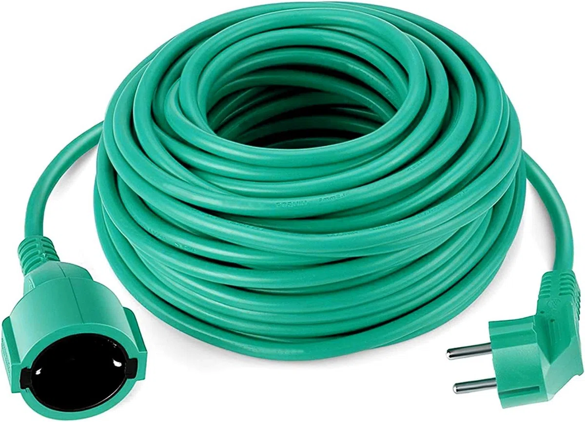 Cavo di prolunga Schuko 30 m IP44 3500 W verde per esterno