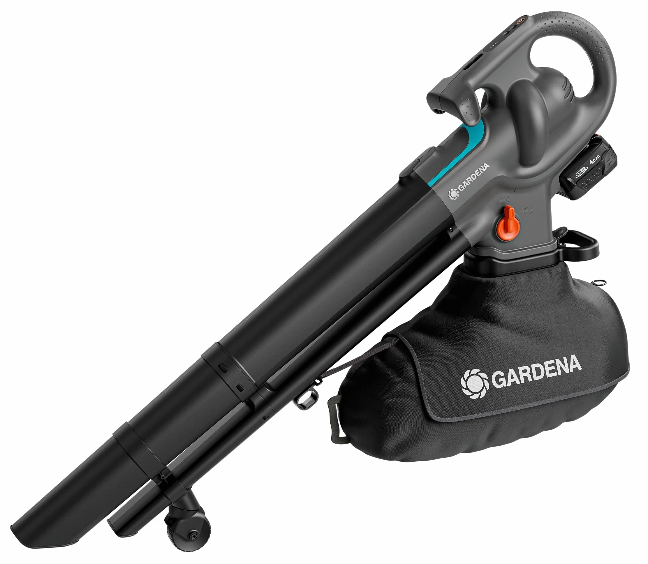 Gardena Soffiatore/Aspiratore A BatteriaPowerJet Collect 18V P4A Set Pronto All’Uso: Potente flusso d'aria, Cambio rapido di modalità, Velocità regolabile, Sacco di raccolta, Senza fili (14895-20)