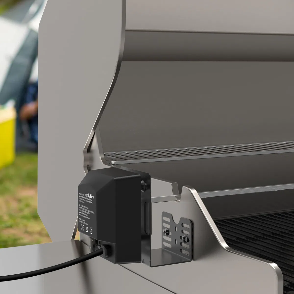 onlyfire BRK-6054 Universale Girarrosto per Barbecue per La Maggior Parte dei Grill a Gas a 2 a 4 Bruciatori, Girarrosto Elettrico, 81-107 CM x 8 MM Asta Quadrata Standard per Spiedo