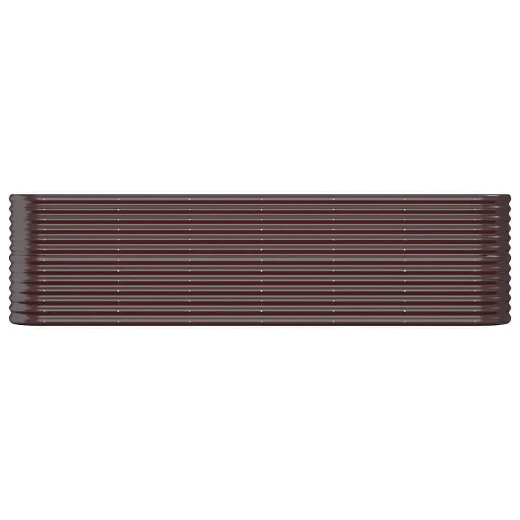 Generico Letto Giardino Acciaio Zincato 260x40x68cm Marrone,Casa e Giardino,Prato e giardino,Giardinaggio,Vasi e fioriere-318905
