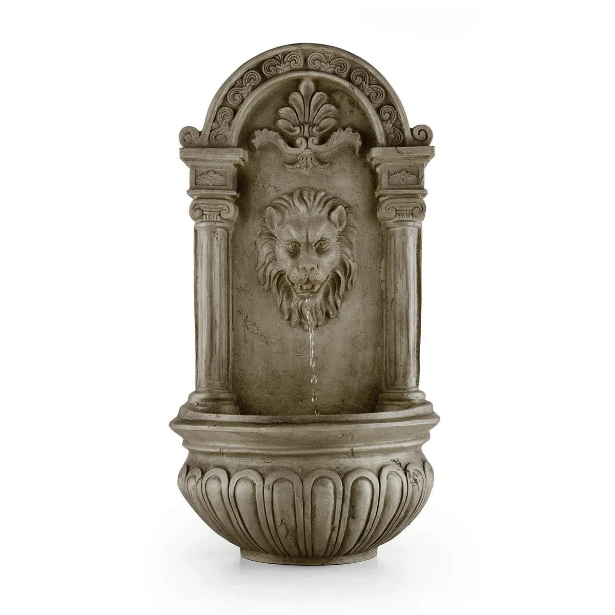 blumfeldt Löwenstein Fontana Decorativa da Giardino A Muro con Pannello Solare (Zampillo d'Acqua, Poliresina Roccia, Illuminazione LED) Finta Roccia