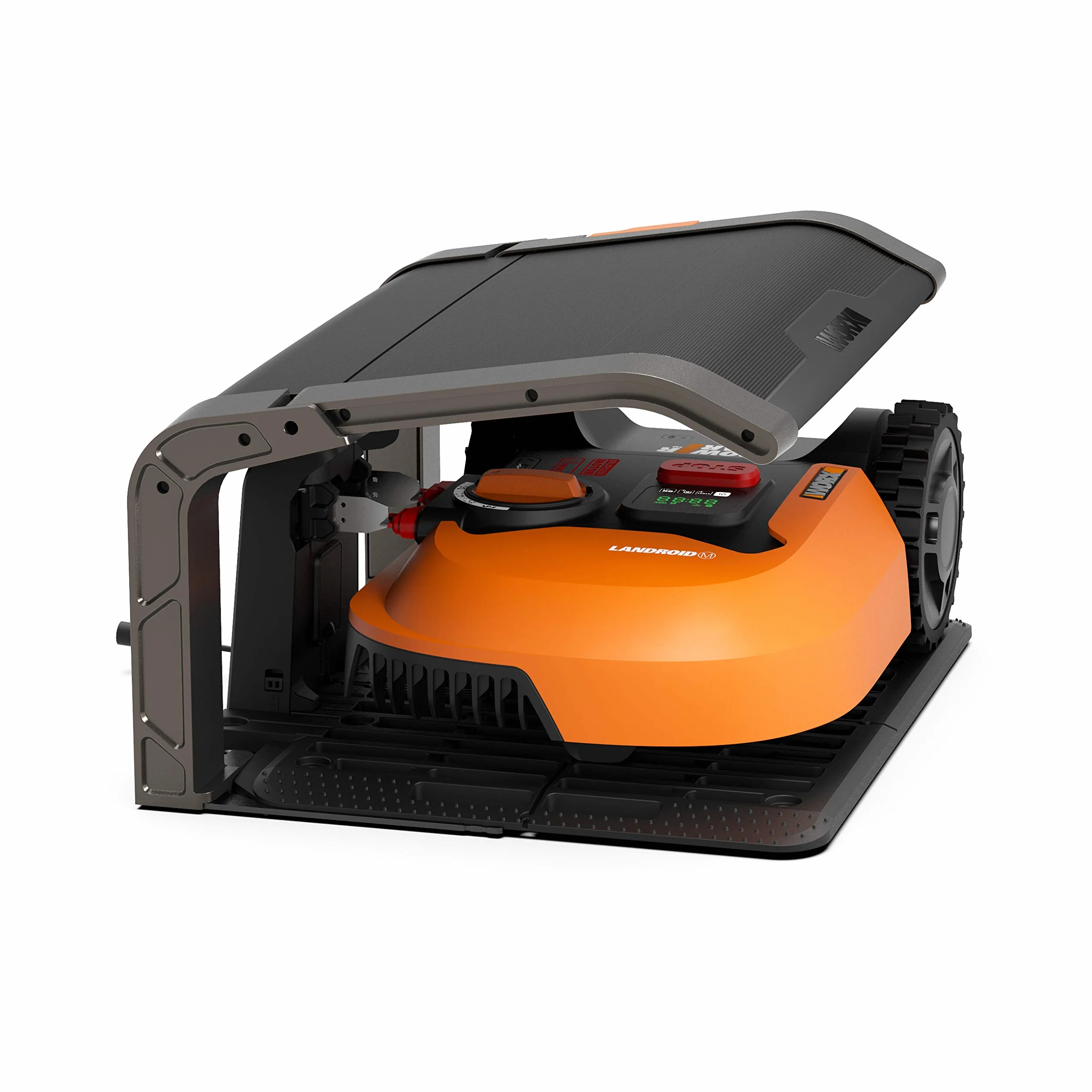 WORX WA0810 Garage per tosaerba robotizzato - Tettuccio pieghevole e apribile per tutti i modelli Landroid S, M e L