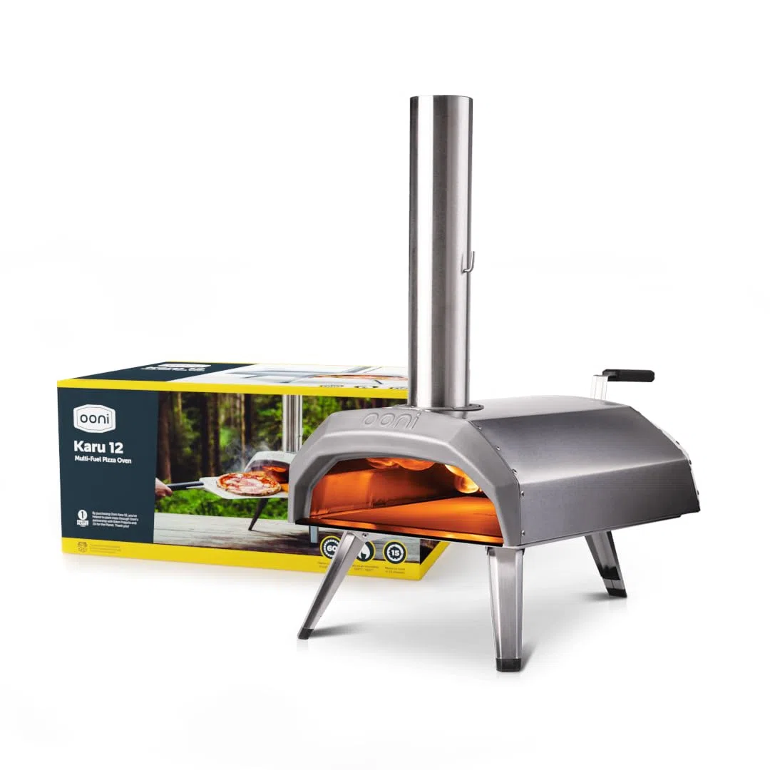 Ooni Karu 12 Forno Pizza, Forno a Legna da Esterno, Forno per Pizza da Giardino a carbonella, Forno a Gas