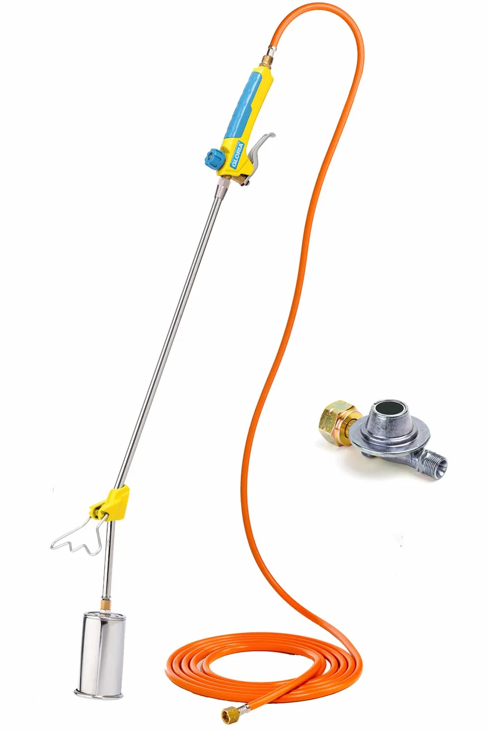Gloria Thermoflamm BIO Professional Plus Set - diserbante Gas | Potente & Durevole | per Grandi Aree | Collegamento bombola Gas compresso | per Giardino e marciapiedi Senza Erbacce