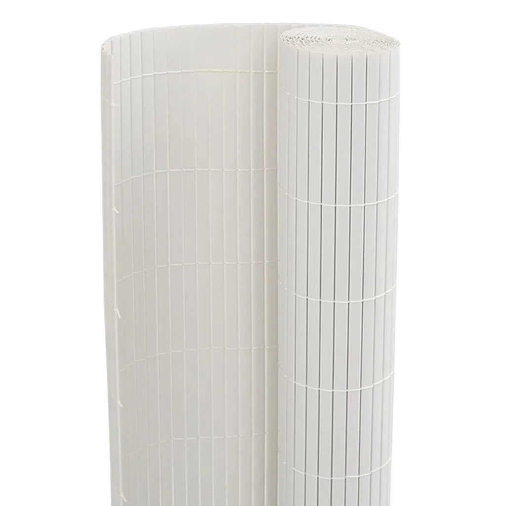 vidaXL Recinzione da Giardino Bifacciale Bianca 1,8x5 m in PVC, Pannello della Recinzione del Giardino, Recinzione in Giardino, Pannello del Giardino