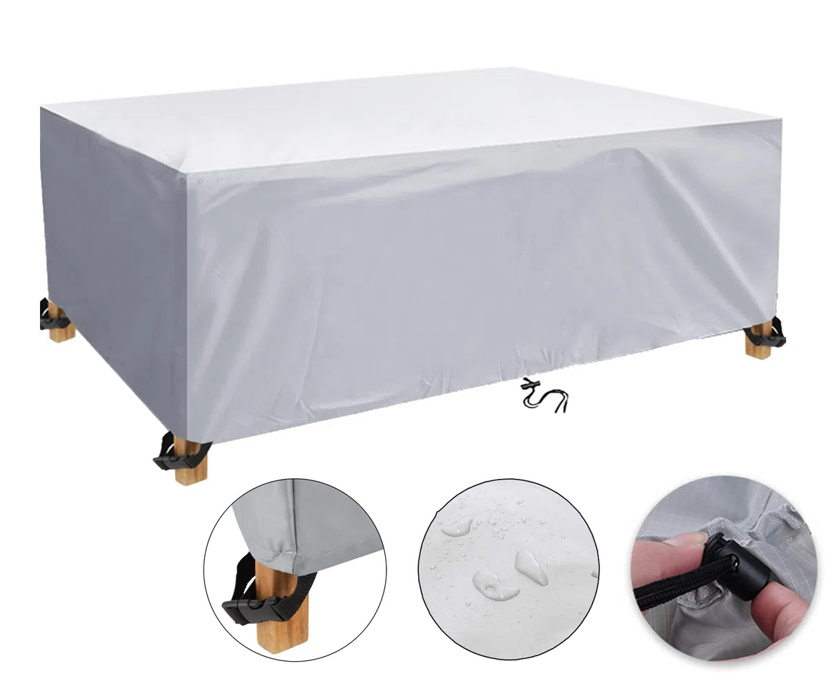 Copertura per Mobili da Giardino 600D Oxford Impermeabile Anti-UV Antivento 200x110x75cm