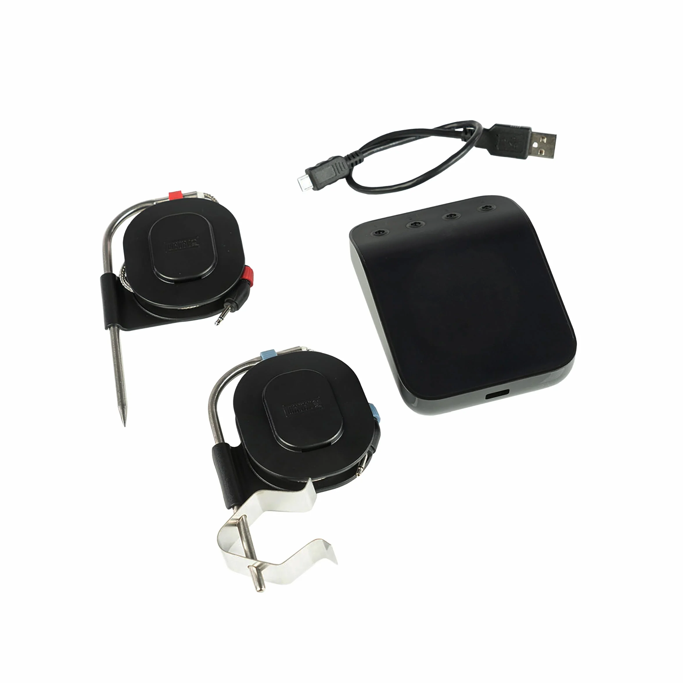 Weber Connect Smart Grilling Hub/Compatibile con tutti i barbecue (App Weber Connect), Wi-Fi/Bluetooth, avvisi e display LED. Ricaricabile USB, supporta 4 sonde. 7,5 x 9,8 x 3,4 cm