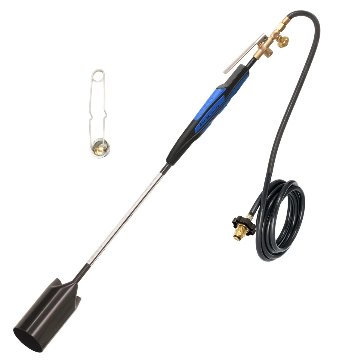 Flame King - Kit torcia a propano resistente bruciatore erbacce, 500.000 BTU con Flint Striker, con regolatore di tubo da 10 piedi