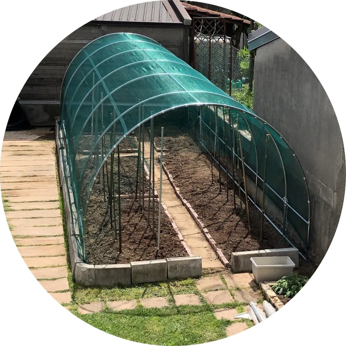 Serra Tunnel NetPlus 3x5m con Rete antigrandine per orto Giardino Auto Protezione grandine