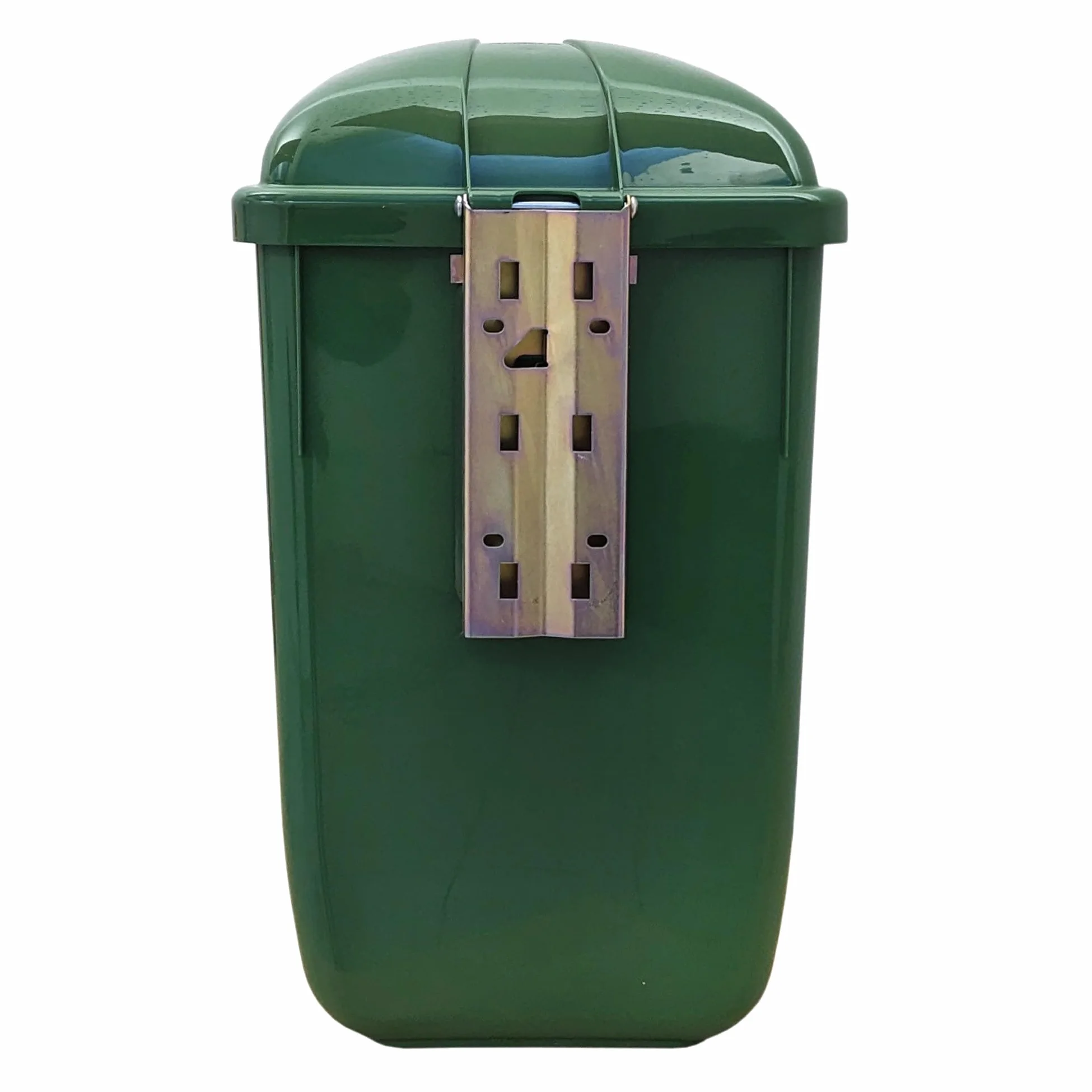 Pattumiera in plastica in RAL 6017 verde maggio, DIN 30713
