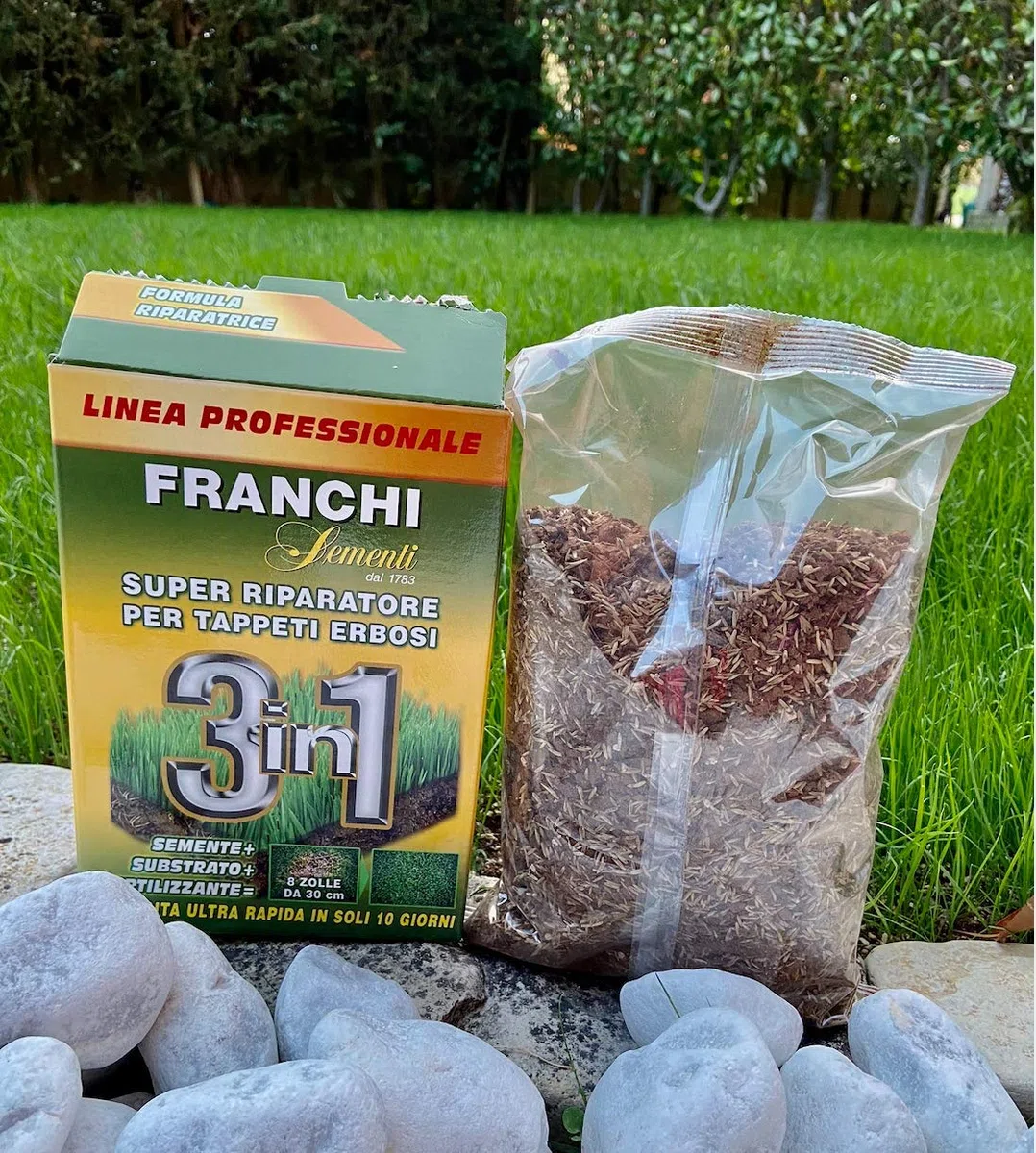 Riparatore Prato 3in1 - Sermenti Prato per Risemina con Concime e Terriccio per Rapida Ricrescita