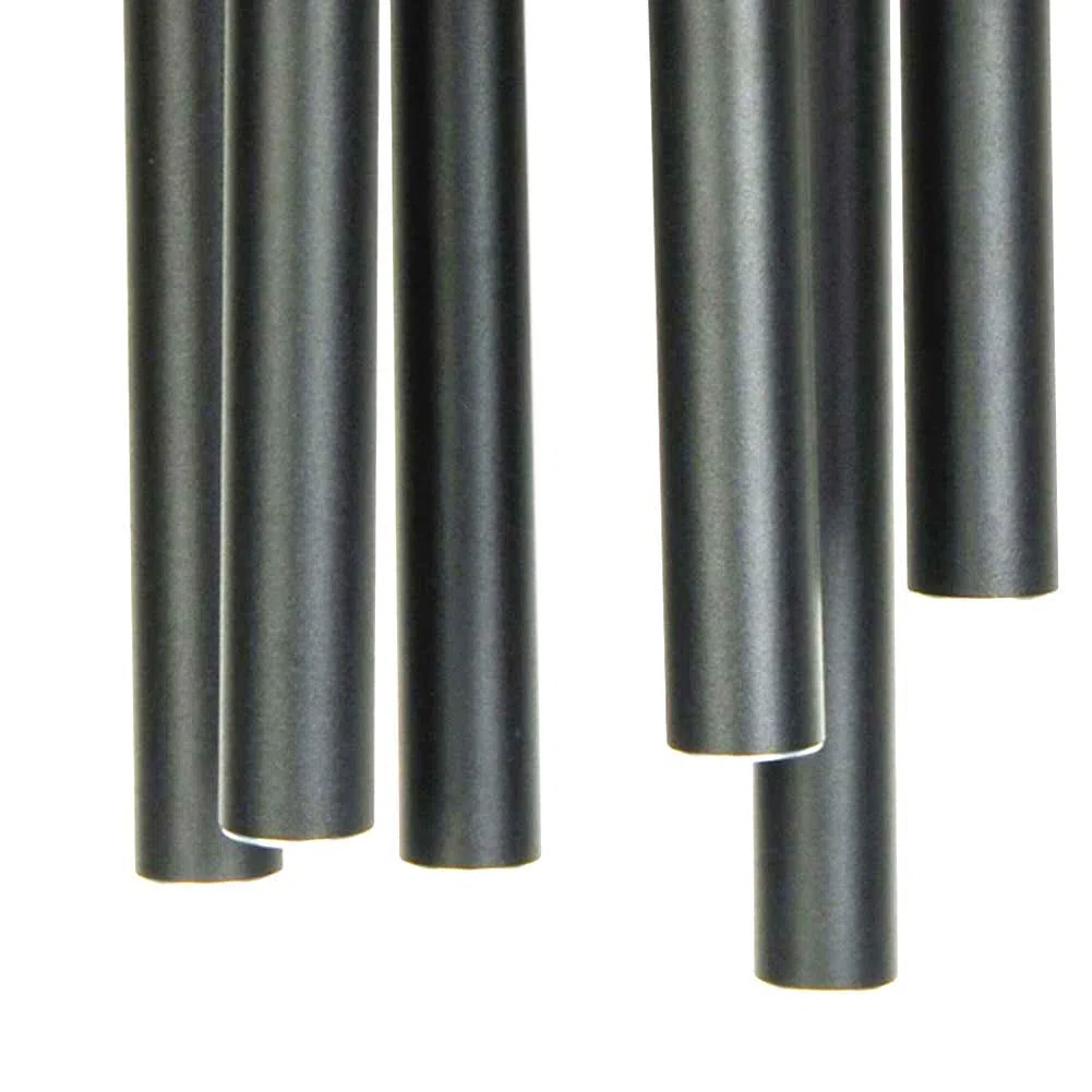 OSVINO Campane a Vento Decorazione Grande Metallo per Giardino Fenster 90cm Lunghezza, Nero