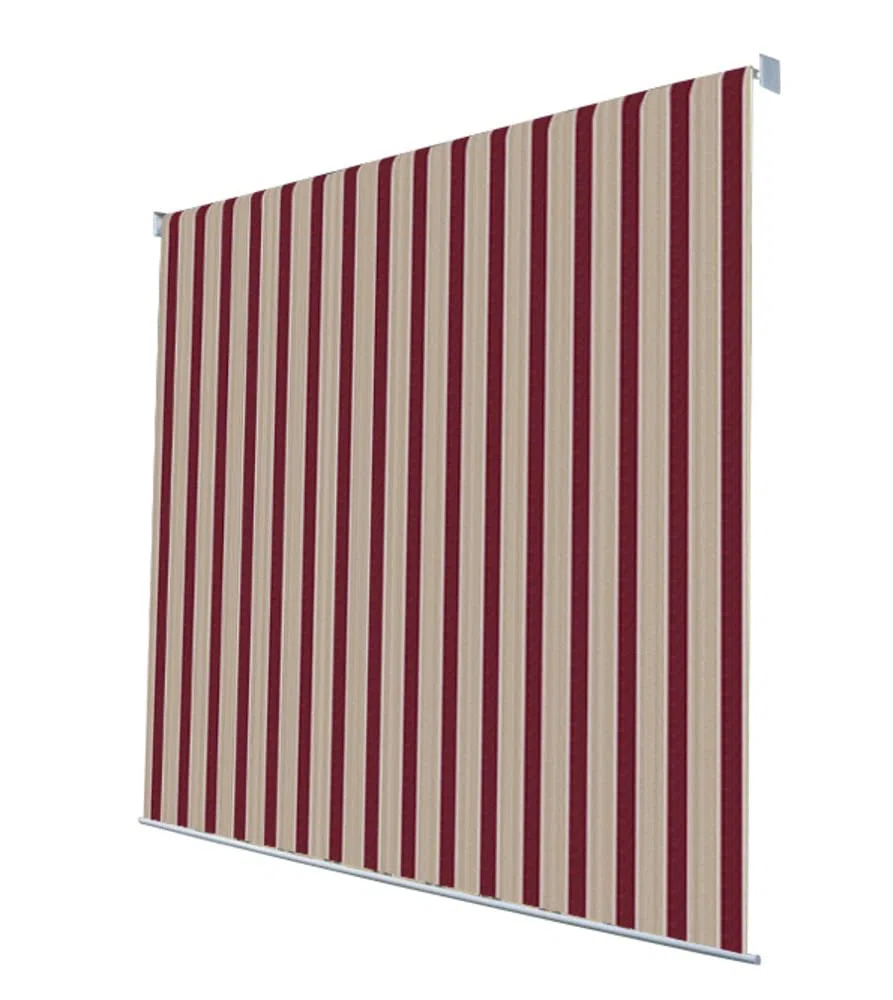 VERDELOOK Tenda da Sole Mykonos a Caduta con Catena, 2.5x2 m, Beige e Bordeaux