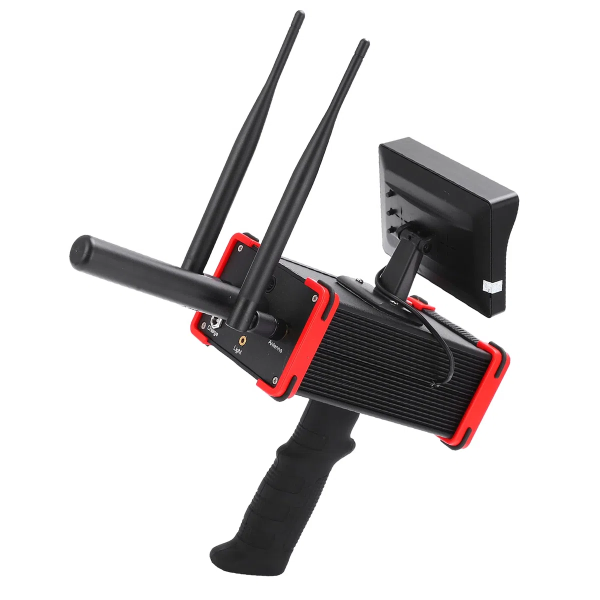 AKS Metal Detector,Portata 100 M profondità 16 M A Lungo Raggio Portatile Professionale Ad Alta Sensibilità Ricaricabile Rilevatore di Tesori in Metallo Sotterraneo Scanner Dorato Diamante con(EU)