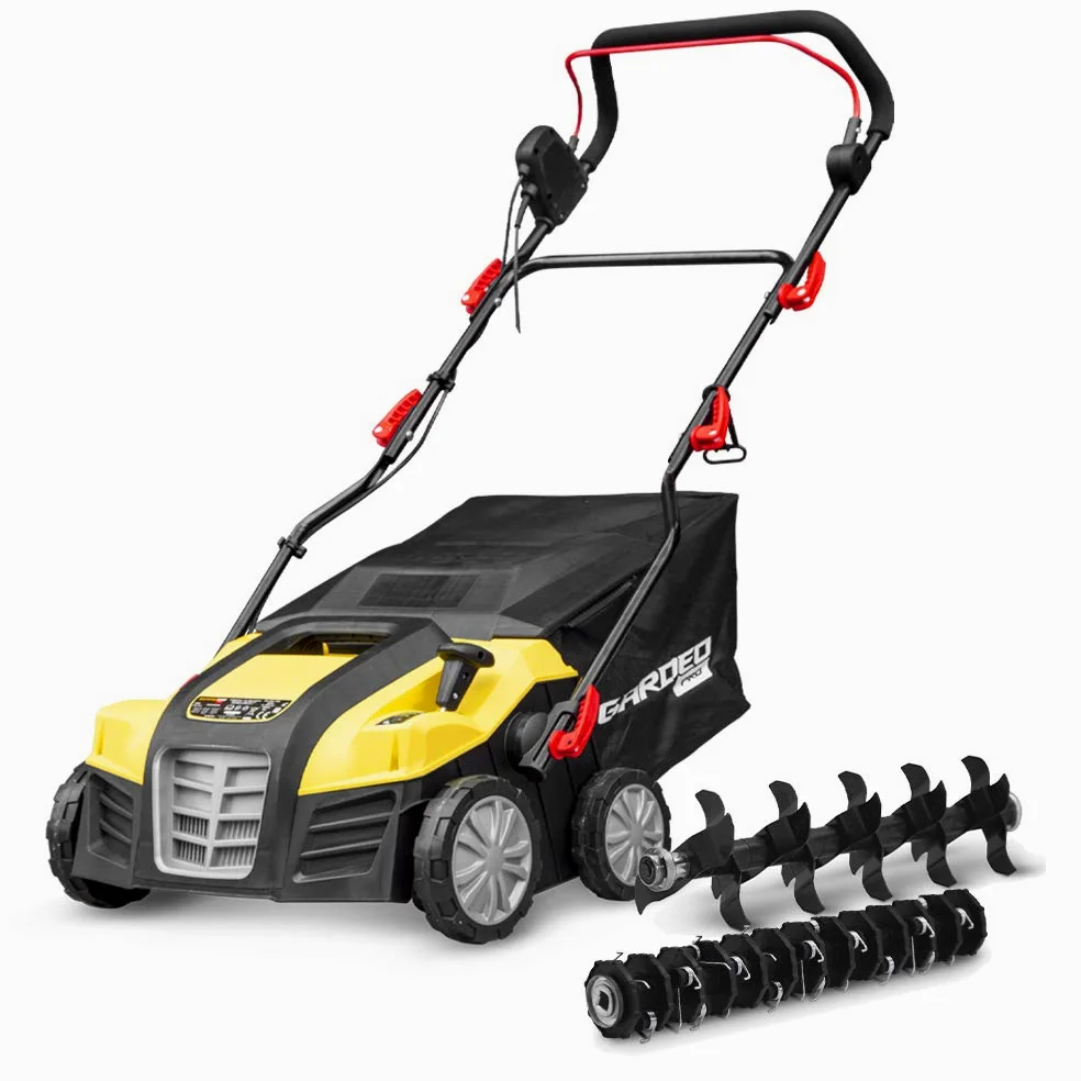 GARDEO GSCEE1802B4W - Scarificatore arieggiatore elettrico 1800W, larghezza area di lavoro 40 cm. Garanzia 3 anni