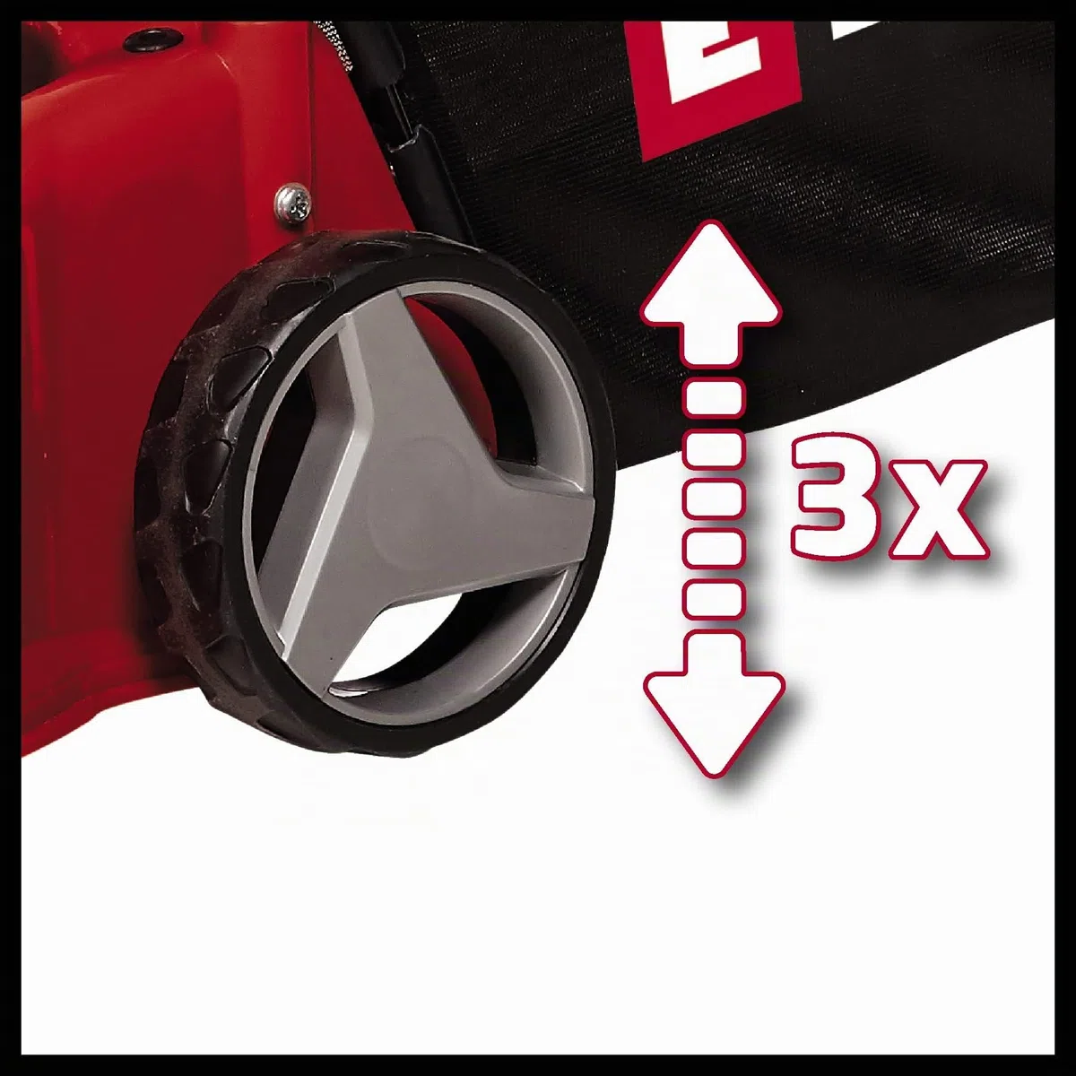 Einhell Tosaerba a benzina GC-PM 40/2 (2 kW, 1 cilindro, motore a 4 tempi, cilindrata 132 cm³, sacco da 45 l con indicatore di livello, larghezza di taglio 40 cm, consigliato fino a 800 m²)