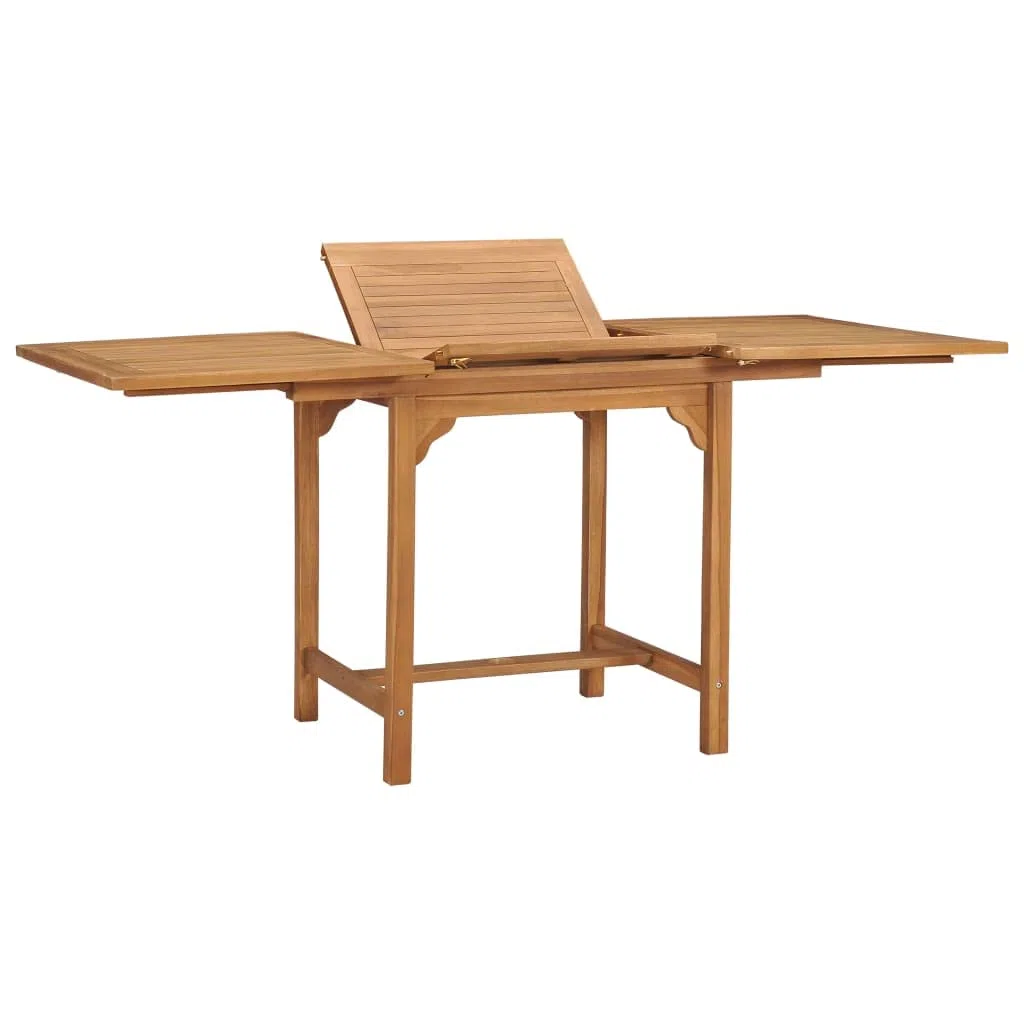 vidaXL Tavolo da Giardino Estensibile Elegante Robusto Arredi Esterni Campeggio Picnic (110-160) x80x75 cm Colore Naturale Legno Massello di Teak