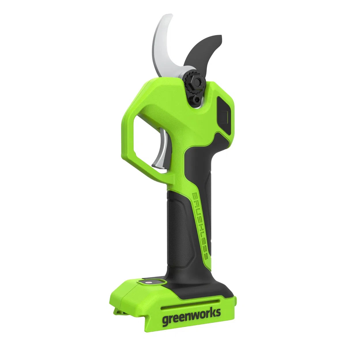 Greenworks Forbice Elettrica 24V Solo Utensile, Motore Brushless, Lame Acciaio Laser, Apertura 22/32 mm, Display LED, Forbice Potatura Batteria LP1212A1
