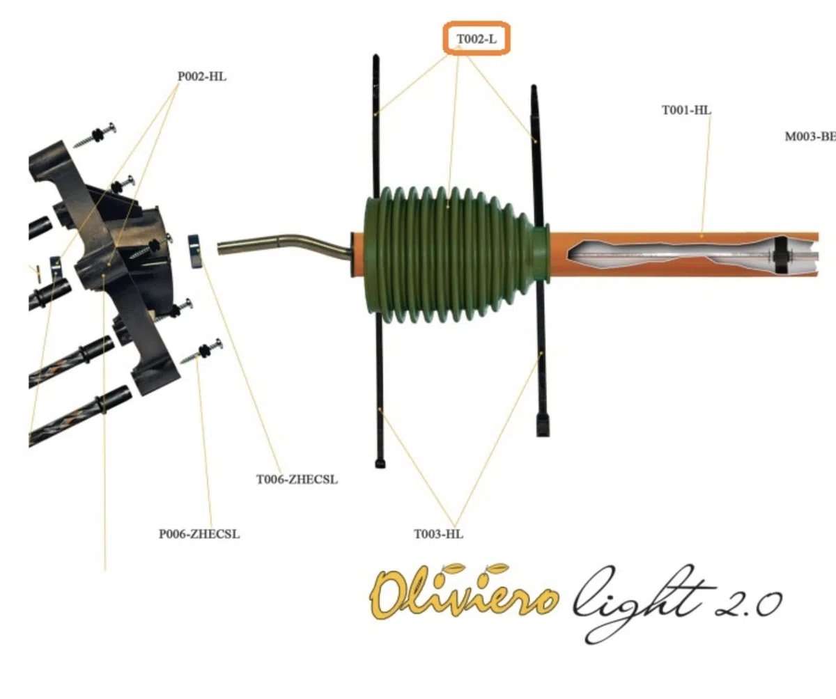 ABBACCHIATORE SCUOTIOLIVE A BATTERIA "OLIVIERO" LIGTH