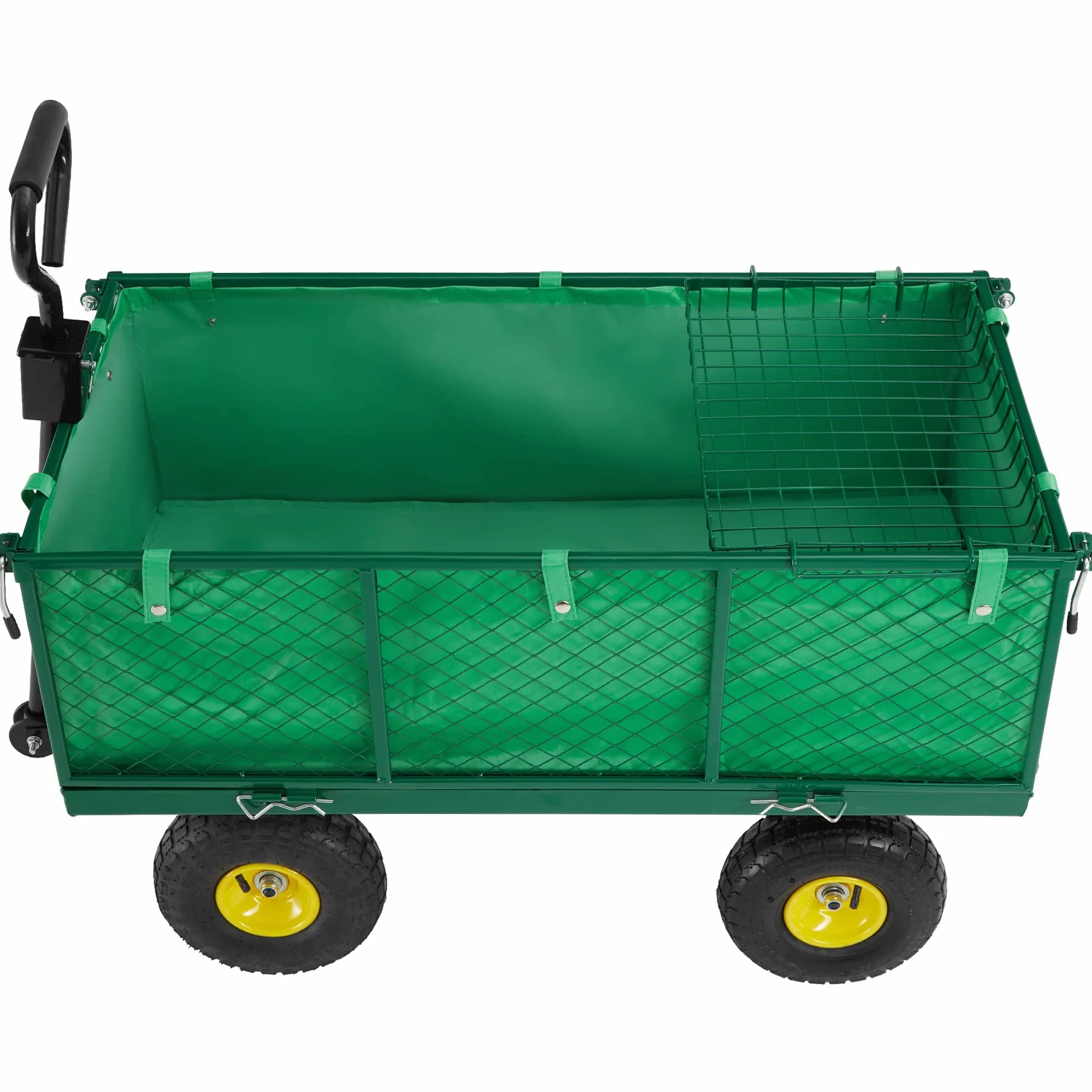 tectake® Carretto Carrello a Mano da Trasporto, Carrello porta attrezzi, Carrello da Giardino, Carrello Trasporto con Ruote, Giardino, carrello porta legna con ruote